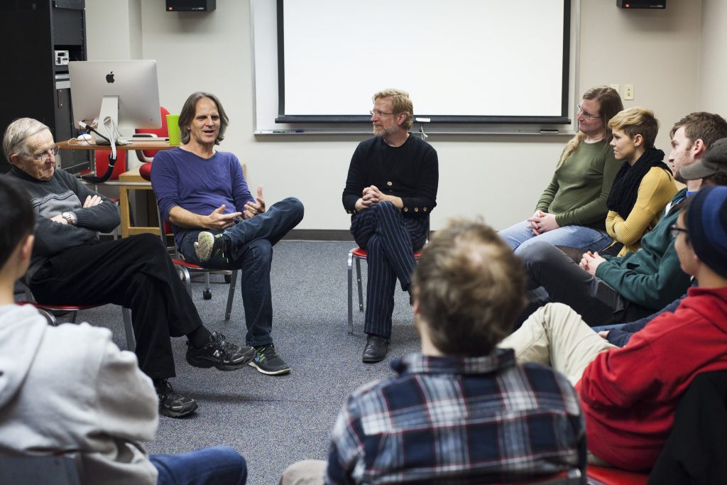 Cinematographer Jim Frohna (Afternoon Delight) meets with production students to discuss the film and his other work.