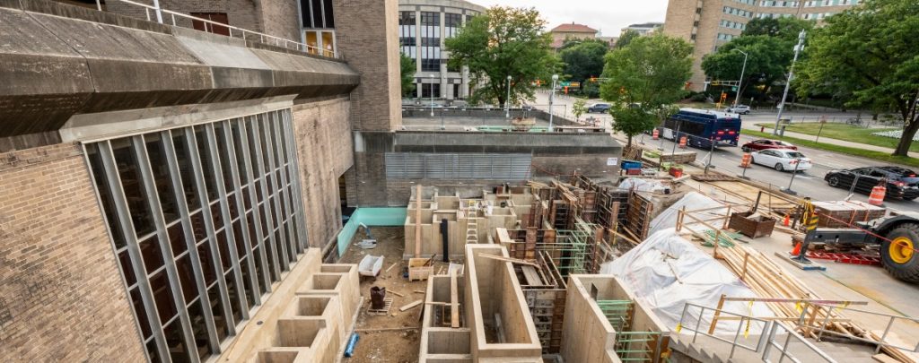 Second floor ramp construction.