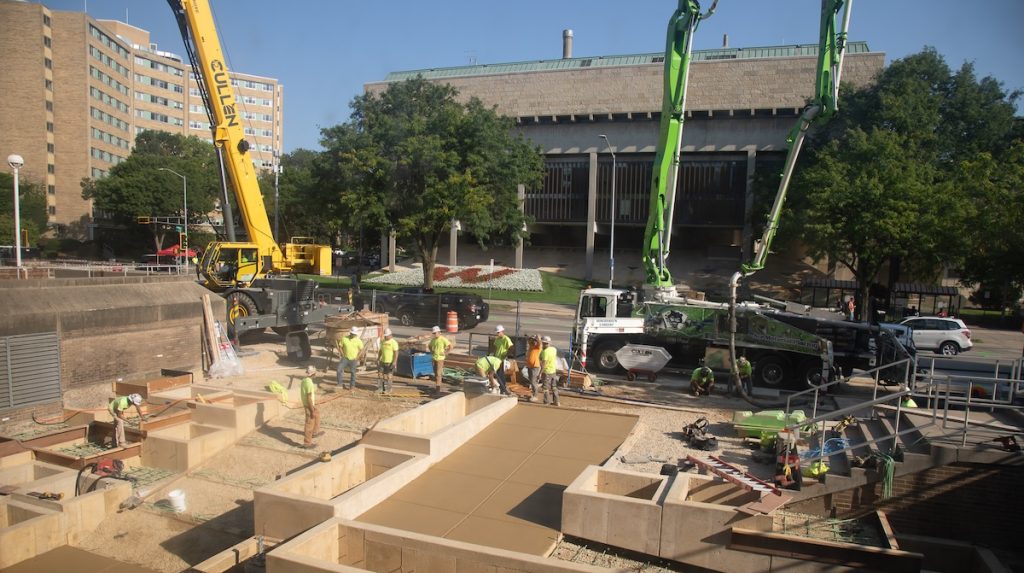 Second floor ramp construction.